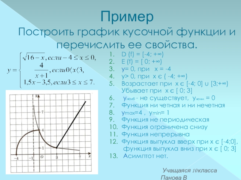 Построение кусочного графика