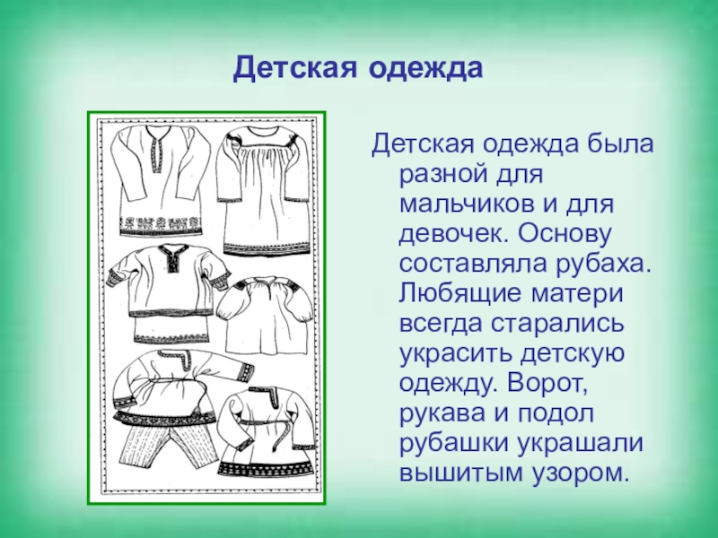 Как одевались в старину презентация 1 класс