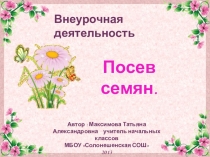 Презентация по внеурочной деятельности. Моя первая клумба.