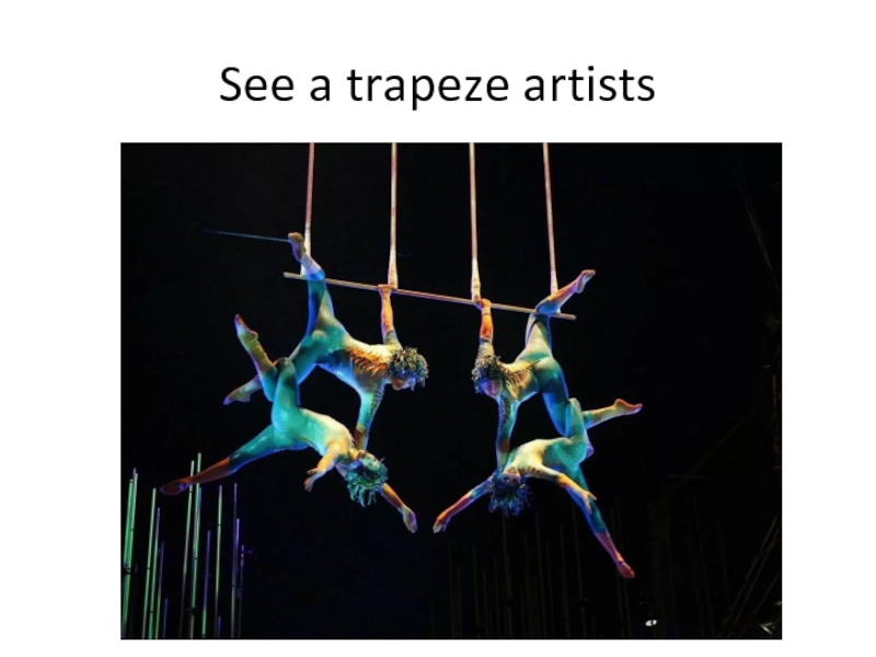 See a trapeze artists