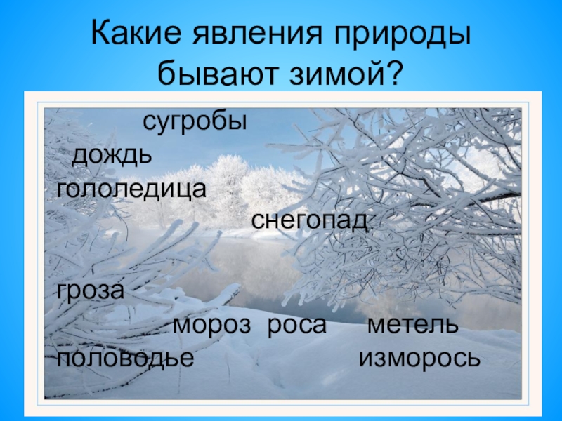 Презентация 2 класс школа россии явления природы