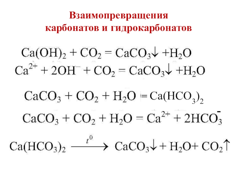 Нагревание карбоната кальция реакция. Гидрокарбонат hco3. Угольная кислота и её соли карбонаты и гидрокарбонаты химия 9 класс. Превращение карбонатов в гидрокарбонаты. Взаимопревращение карбонатов и гидрокарбонатов.