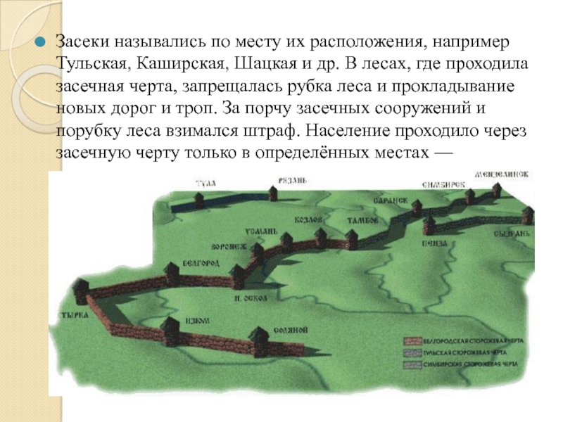 Засечная черта карта