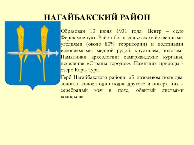 Нагайбакский район карта