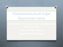 Презентация. Национальный парк Куршская коса