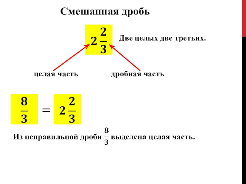 Две третий части. Смешанная дробь. Как понять смешанная дробь. Как читать смешанные дроби. Смешанные дроби 5 класс.