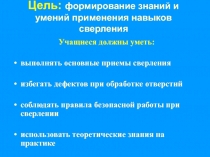 Сверление.