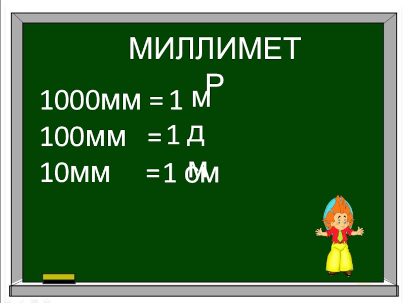 1000 мм. 1:1000 В мм.