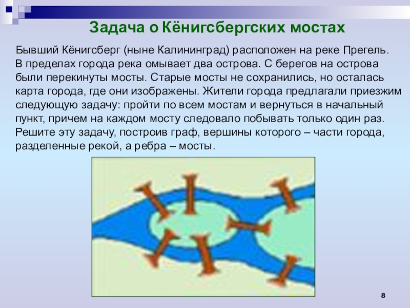 Презентация задача о кенигсбергских мостах