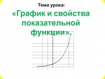 Разработка урока по математике на тему График и свойства показательной функции