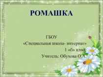 Урок технологии Ромашковая поляна