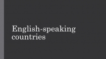 English-speaking countries