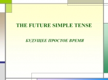 Презентация FUTURE SIMPLE TENSE