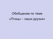 Презентация по чтению к уроку обобщения по разделу Птицы - наши друзья