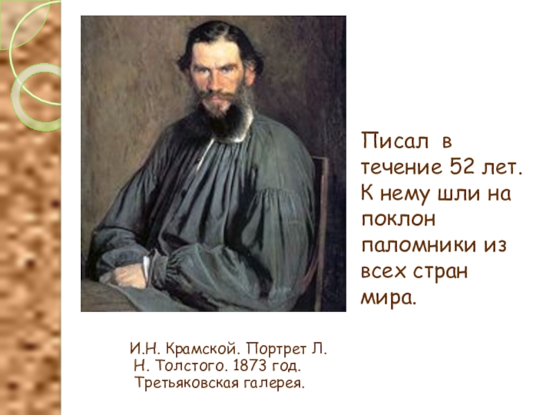 Репродукция картины крамского составь словесный портрет толстого