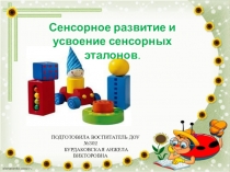 Презентация Сенсорное развитие и усвоение сенсорных эталонов.