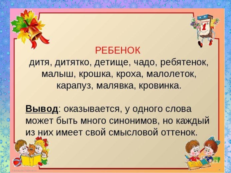 Русский язык 2 класс синонимы презентация 2 класс