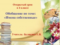 Презентация по русскому языку на тему Имена собственные