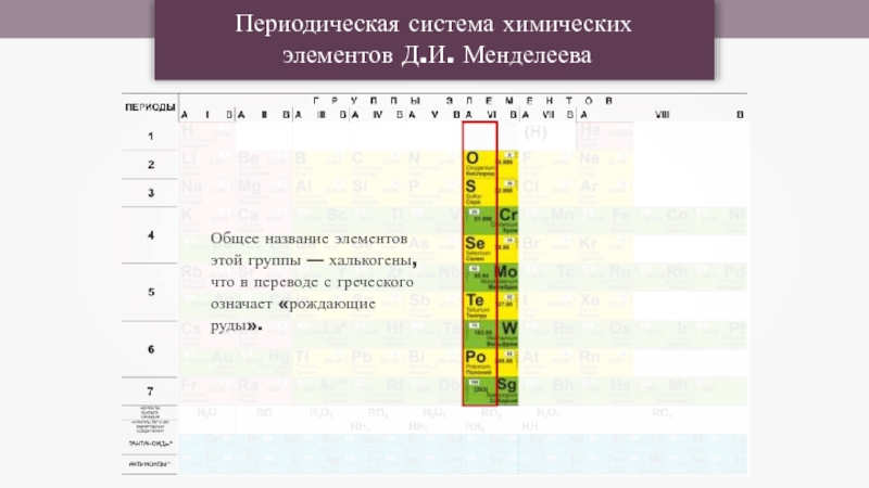 Vi группа химия