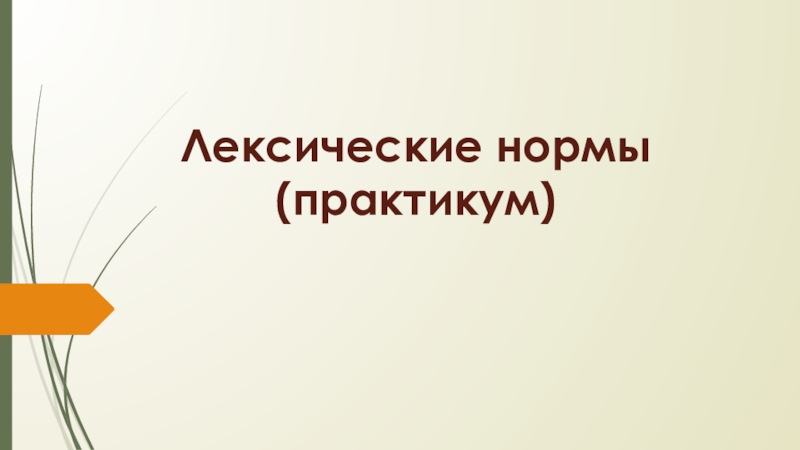 Презентация Презентация к уроку-практикуму Лексические нормы