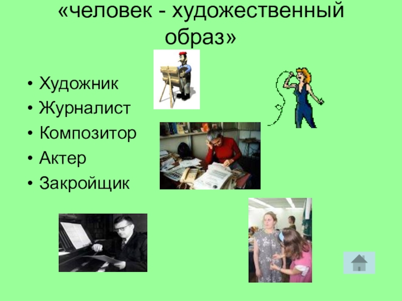 Человек художественный образ. Человек художественный образ художник. Журналист это человек художественный образ. Архитектор человек художественный образ.