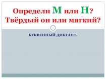 Определи- М или Н? Буквенный диктант. Усложнённый вариант.