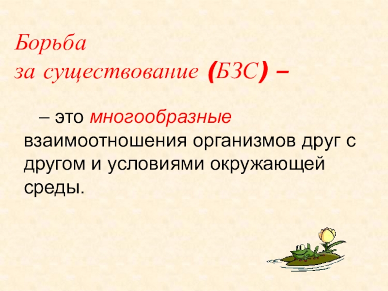 Презентация по биологии борьба за существование 11 класс