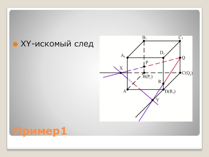 След пример. Изображения метод следов. Метод следов примеры. След секущей плоскости. Линия пересечения (след) секущей плоскости.