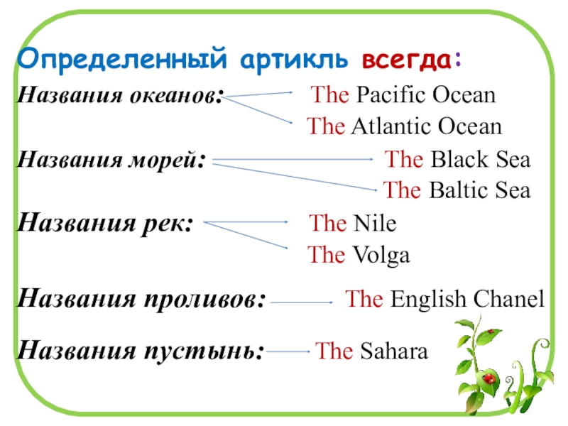 Презентация артикли в английском языке 7 класс