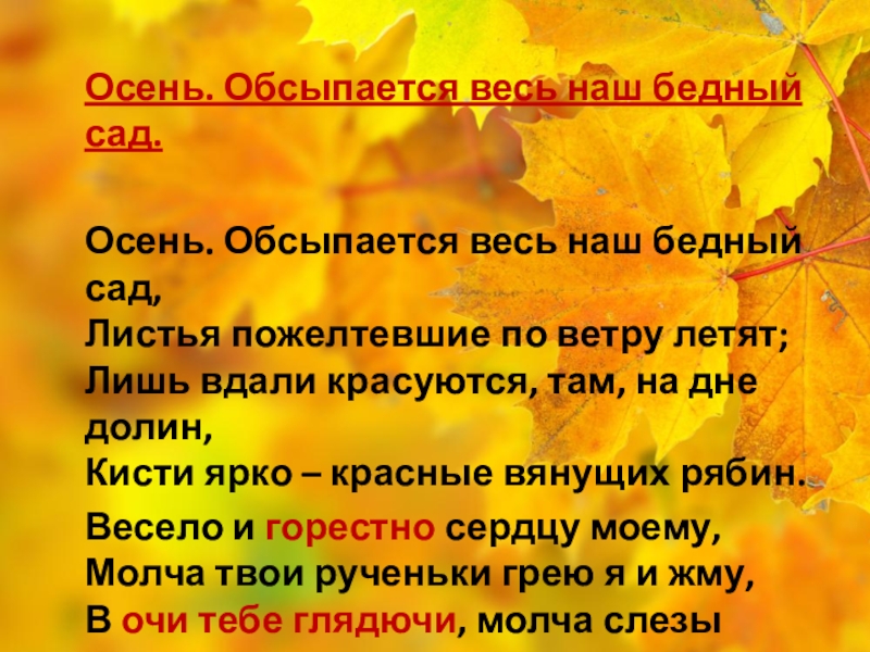 Осень обсыпается весь