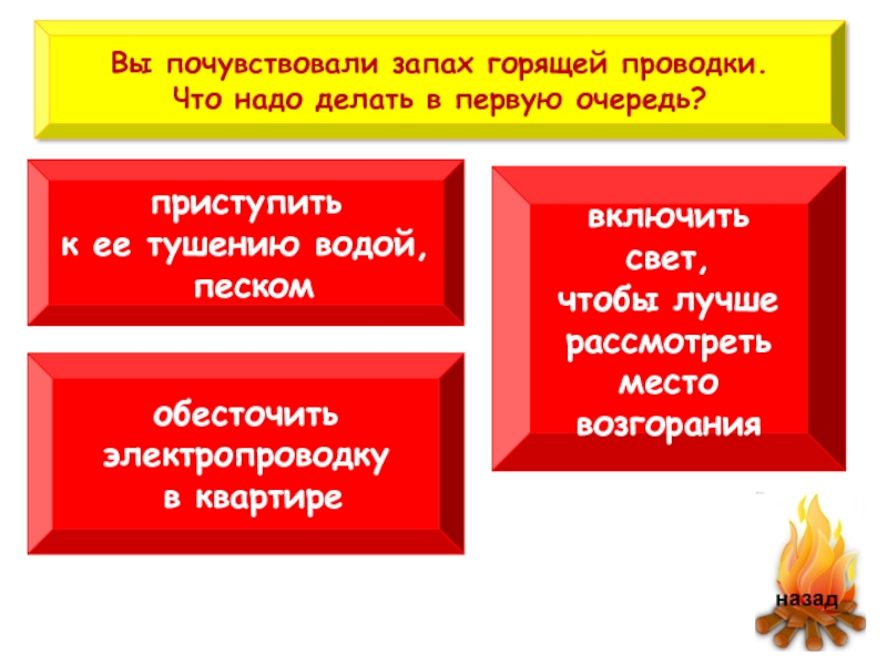 Презентация викторина по пожарной безопасности для школьников с ответами 1 4 класс