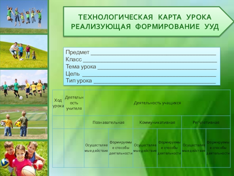 Технологическая карта образец урока физкультуры по фгос