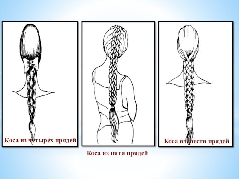 Коса из 5 прядей схема