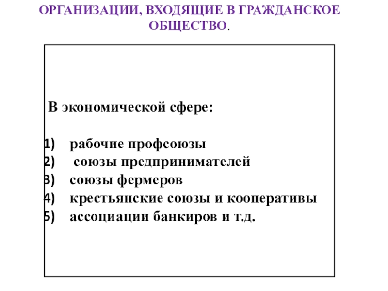 План по теме гражданское общество