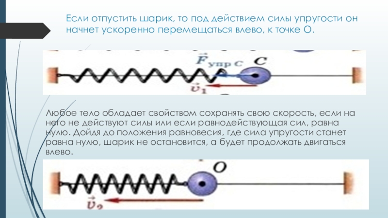 Малые свободные колебания. Сила упругости действующая при колебательном движении. Сила упругости действующая при колебательном движении направлена. Как движется сила упругости. Онлайн урок движение тела под действием силы упругости 9кл.