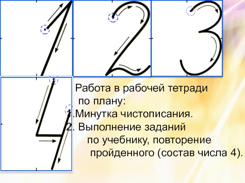 Минутка чистописания по математике 2 класс образцы в тетради