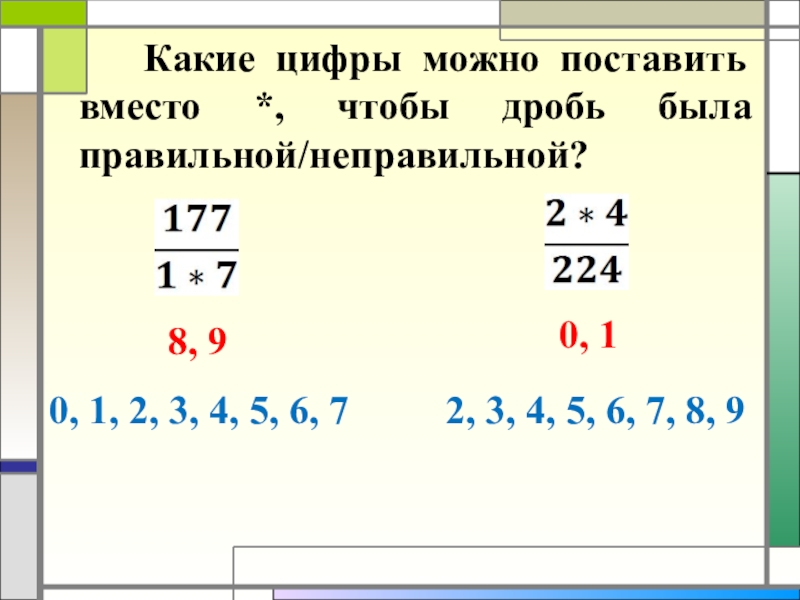 Какие есть дроби