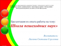 Игра с педагогами на РМО. Школа пешеходных наук