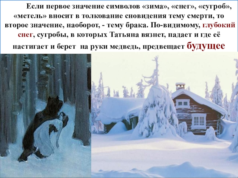 Онегин значение сна татьяны. Сон Татьяны Евгений Онегин. Сон Татьяны в Евгении Онегине. Онегин зима. Сон Татьяны Евгений Онегин анализ.