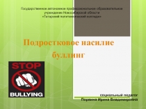 Презентация по профилактике буллинга
