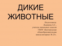 Презентация по окружающему миру на тему Дикие животные