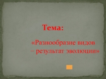 Разнообразие видов