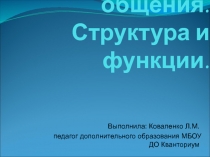 Презентация Психология общения. Структура и функции.