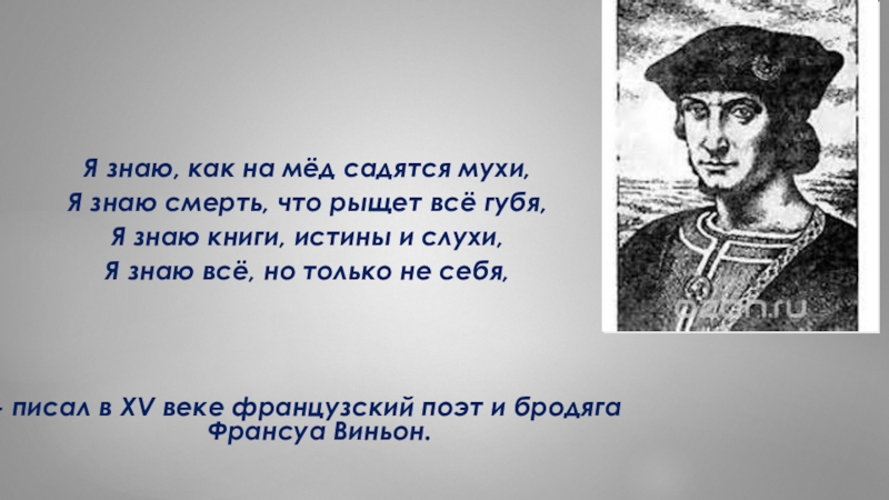 Я знаю. Я знаю как на мед садятся мухи. Франсуа Виньон я знаю как на мед садятся мухи. Я знаю как на мед садятся мухи я знаю смерть что рыщет все губя. Я знаю как на мед садятся мухи стих.