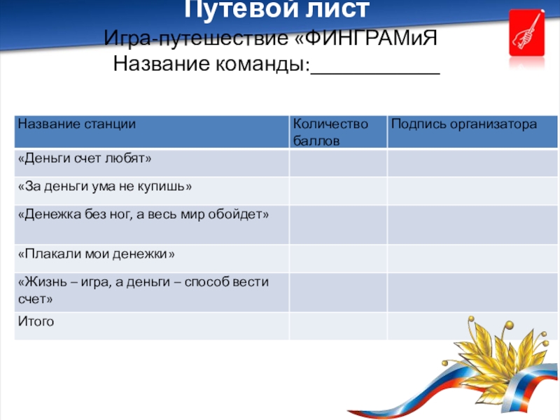 Названия финансовых игр