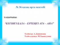 Коучинг: Бүгінгі бала - ертеңгі ата-ана