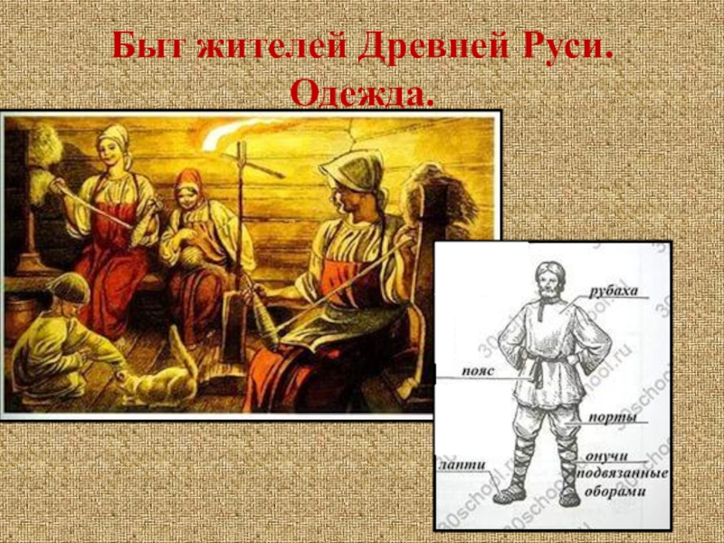 Одежда жителей древней руси