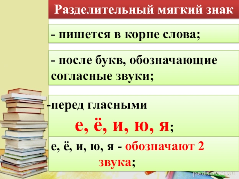 В словах разделительный пишется