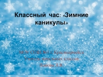 Презентация к классному часу Зимние игры