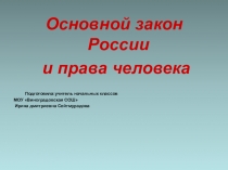 Презентация по внеурочной деятельности на тему Основной закон страны.